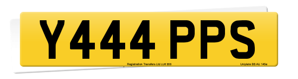 Registration number Y444 PPS